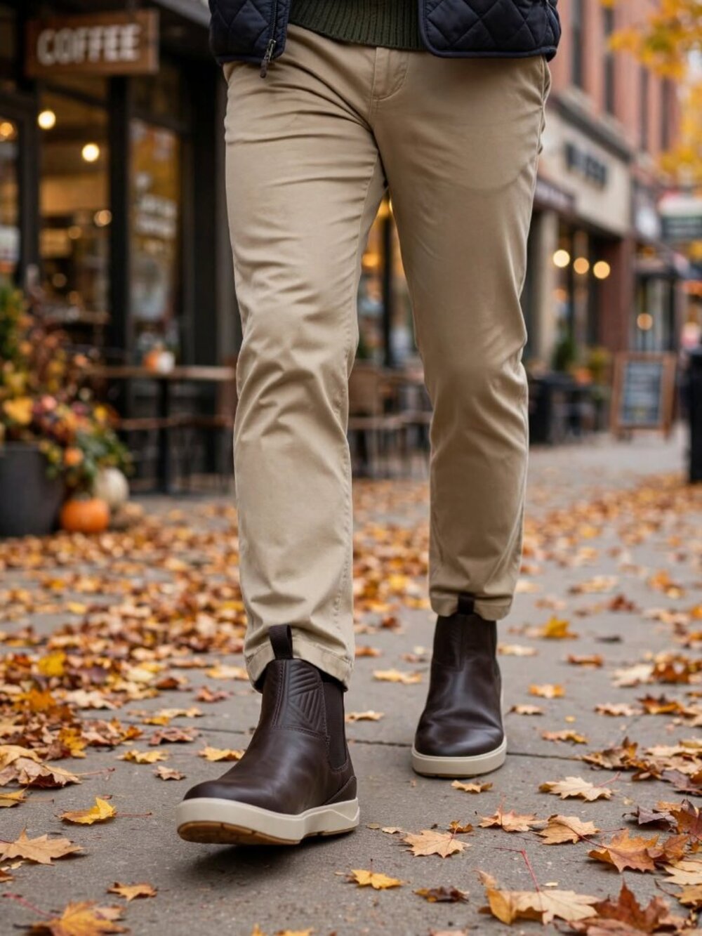 OluKai Men's Lae ahi Mid Chelsea Boots in Dark Java Brown $150 - Picture 7 of 16
